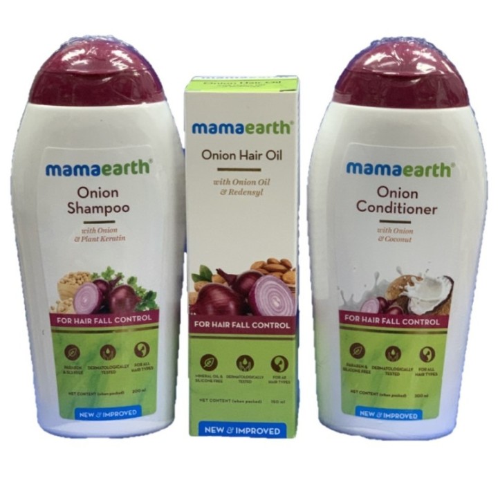 Mamaearth Anti-Hair Fall Kit: Onion Shampoo & Conditioner ( Each)