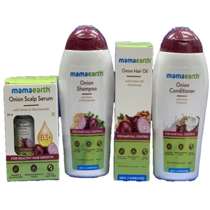 Mamaearth Anti-Hair Fall Kit: Onion Shampoo & Conditioner ( Each)