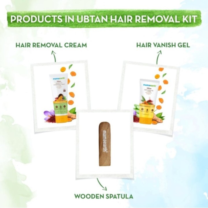 Mamaearth Ubtan Nourishing Hair Removal Kit with Turmeric & Saffron