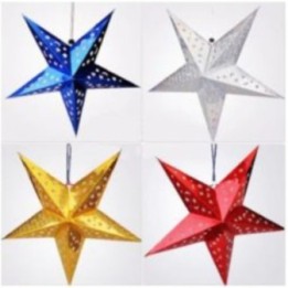 Kodayz Christmas Accessory 5 Pointed Paper Star Lantern (28X28x11