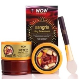 Wow Skin Science Sangria Clay Face Mask - with Grape, Lemon & Lime