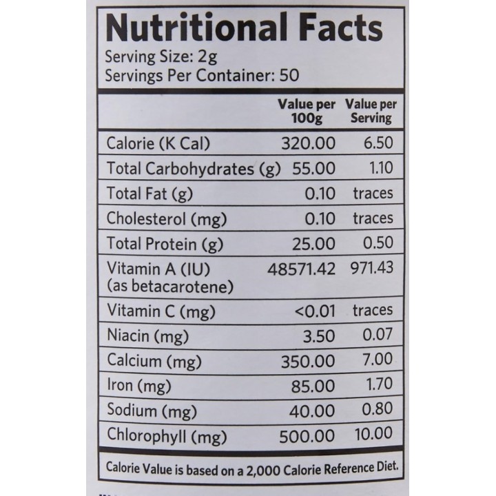 Organic India Wheat Grass Powder Boosts Energy & Builds Immunity 100g