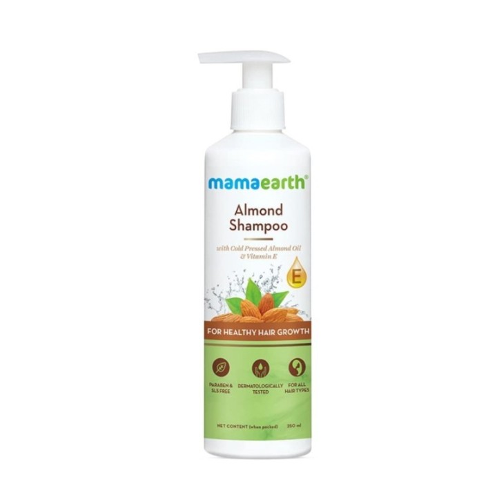 Mamaearth Almond Shampoo with Cold Pressed Almond Oil and Vitamin E