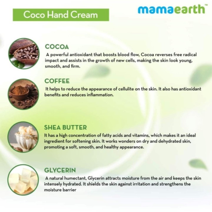Mamaearth Coco Hand Cream with Coffee & Cocoa for Rich Moisturization
