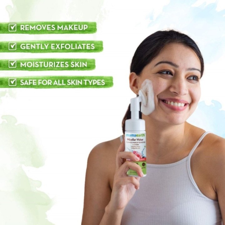 Mamaearth Micellar Water Foaming Makeup Remover with Rose Water