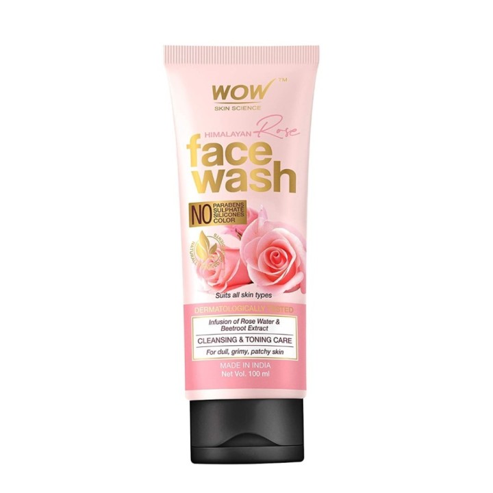 Wow Skin Science Himalayan Rose Face Wash for Cleansing/dullness