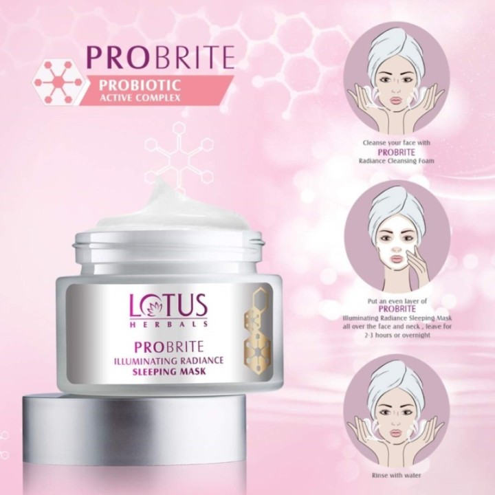 Lotus Herbals Probrite Illuminating Radiance Sleeping Mask Detoxifies