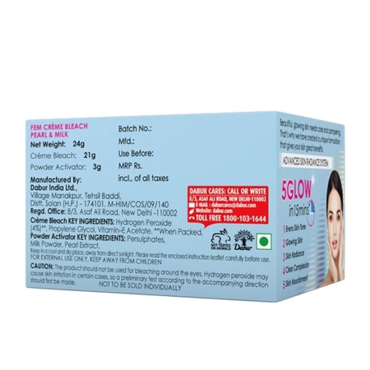 Fem Fairness Naturals Pearl Skin Bleach 24g