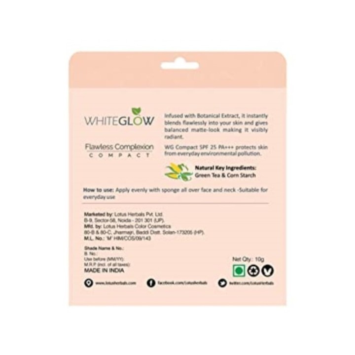 Lotus Herbals Whiteglow Flawless Complexion Compact