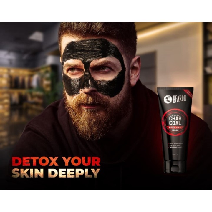 Beardo Activated Charcoal Detox Peel Off Mask for Men
