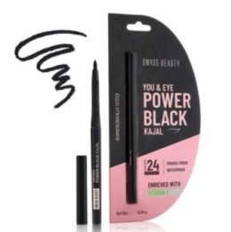 Plum Eye-Swear-By Smudge-Proof Twist-Up Kajal - Deep Black