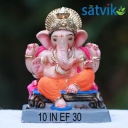 Satvik Ef 30 Eco Friendly Ganesha Idol Made of Clay Shadu Mati