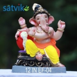 Satvik Ef 04 Eco Friendly Ganesha Idol Made of Clay Shadu Mati