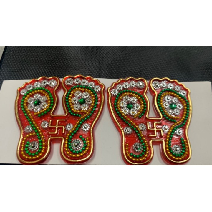 Satvik Meenakari Laxmi Charan for Puja, Door Entrance, Diwali