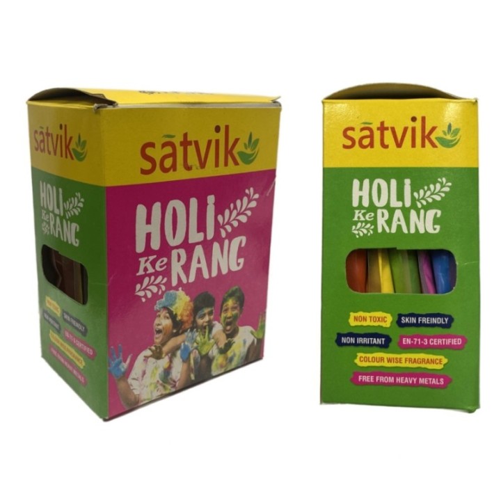 Satvik Holi Ke Rang Holi Color Powder (Gulal) Powder (5 Colors)