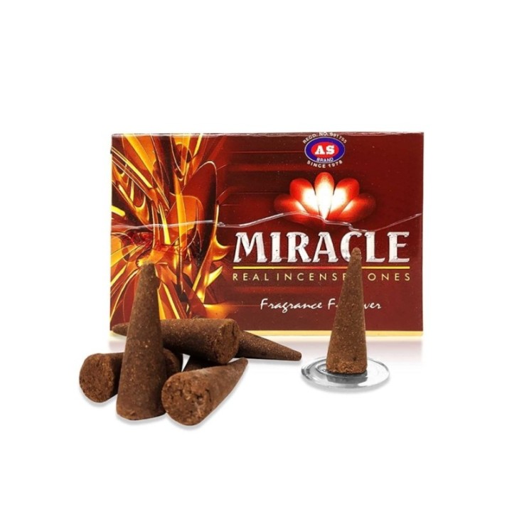 Miracle Real Incense Premium Dhoop Cones for Pooja and Prayer 6 Packs
