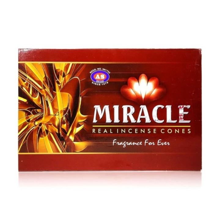 Miracle Real Incense Premium Dhoop Cones for Pooja and Prayer 12 Packs