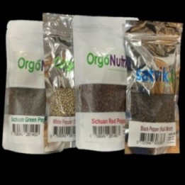 Orgonutri Combo Pack of 4 Peppers- Green, Red, White and Black, Each