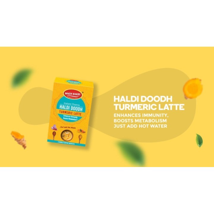 Wagh Bakri Instant Premix Haldi / Turmeric Doodh Latte Sachet