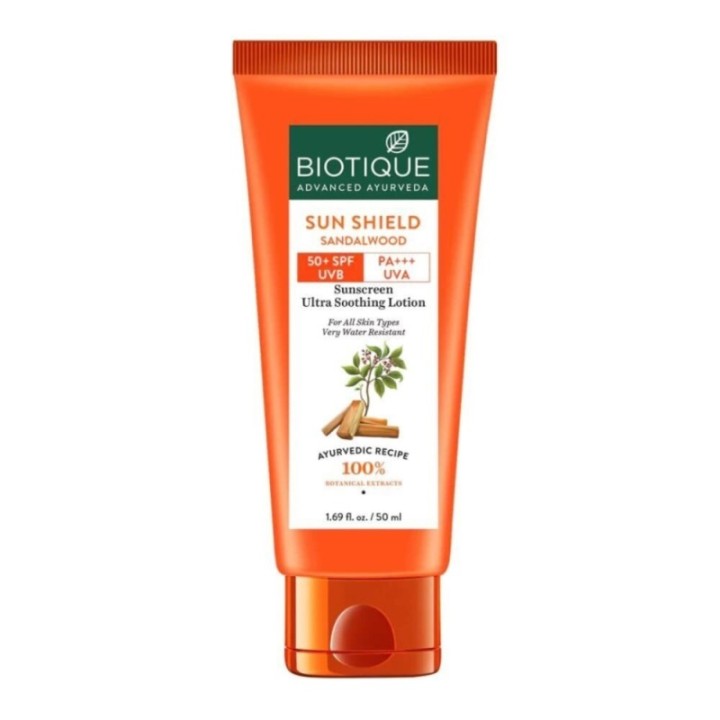 Biotique Sun Shield Sandalwood 50+SPF Uvb Sunscreen 50 Ml