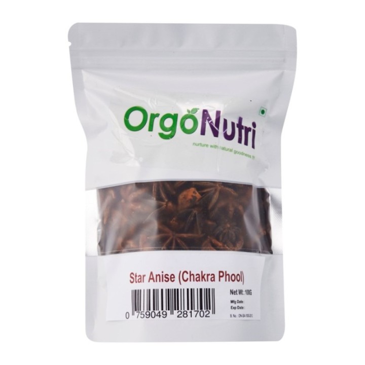 Orgonutri Whole Star Anise, Chakra Phool, Flavoured and Aromatic