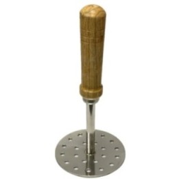 Stainless Steel Potato Smasher with Wooden Handle