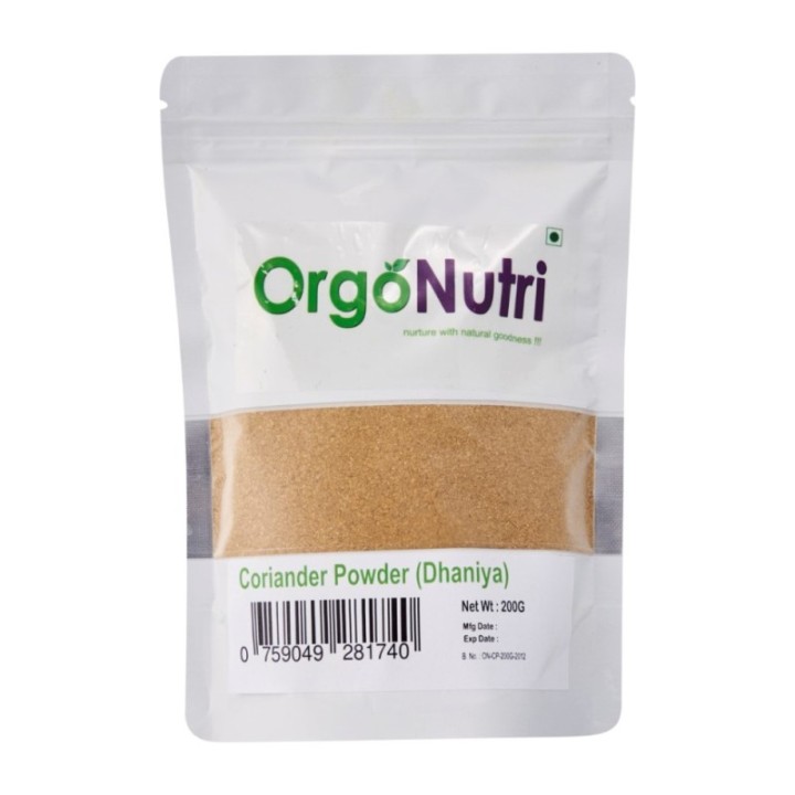 Orgonutri Coriander Powder, Dhaniya Powder, Contains Natural Oils 200g