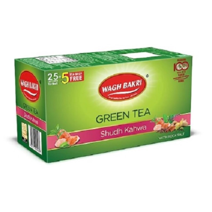 Wagh Bakri Green Tea Shudh Kahwa Tea Bag, 25 Tea Bag* 62.5g