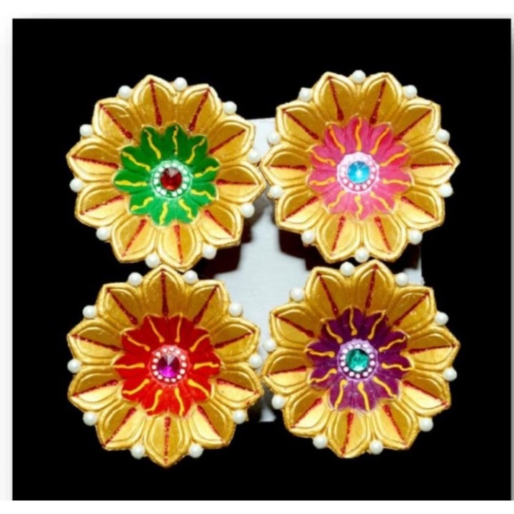 Satvik Colorful Clay Diyas for Diwali Festival, Multicolor Diwali