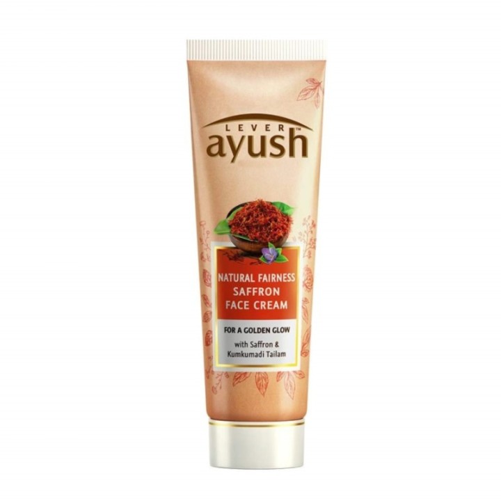 Lever Ayush Natural Fairness Saffron Face Wash, for a Golden Glow 80g