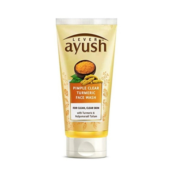Lever Ayush Pimple Clear Turmeric Face Wash, for Clean, Clear Skin 80g