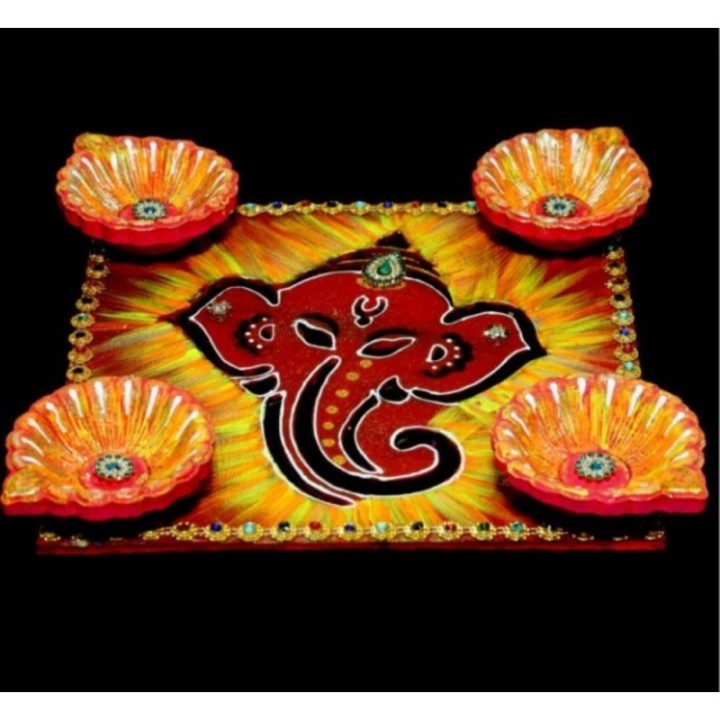 Satvik Colorful Clay Diyas for Diwali Festival, Multicolor Diwali