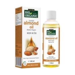 Indus Valley Bio Organic Cold Pressed Sweet Almond Oil 100ml