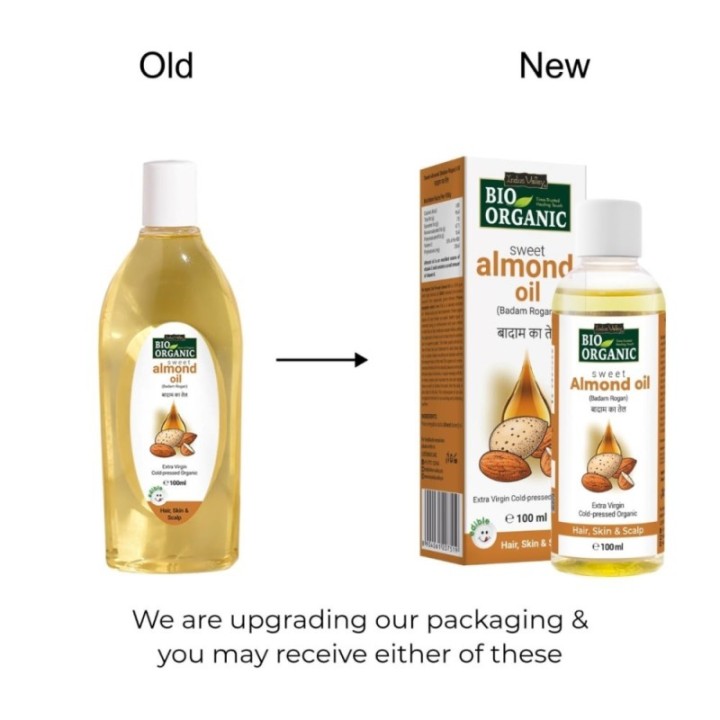 Indus Valley Bio Organic Cold Pressed Sweet Almond Oil 200ml