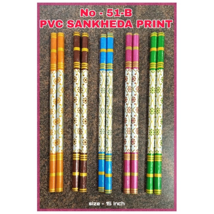 Wooden Dandiya Sticks- Sankhedo,pair of Sanedo Multi Color Wooden