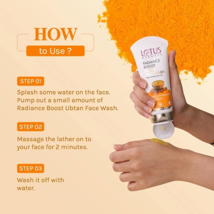 Lotus Herbals Radiance Boost Ubtan Face Wash Duo Turmeric, Sandalwood