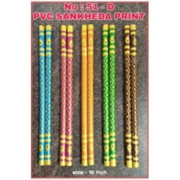 Wooden Dandiya Sticks- Sankhedo 1,Multi Color Wooden Dandiya Sticks