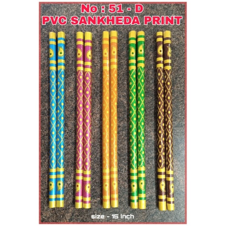 Wooden Dandiya Sticks- Sankhedo 1,Multi Color Wooden Dandiya Sticks