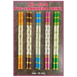 Wooden Dandiya Sticks- Sankhedo,pair of Sanedo Multi Color Wooden