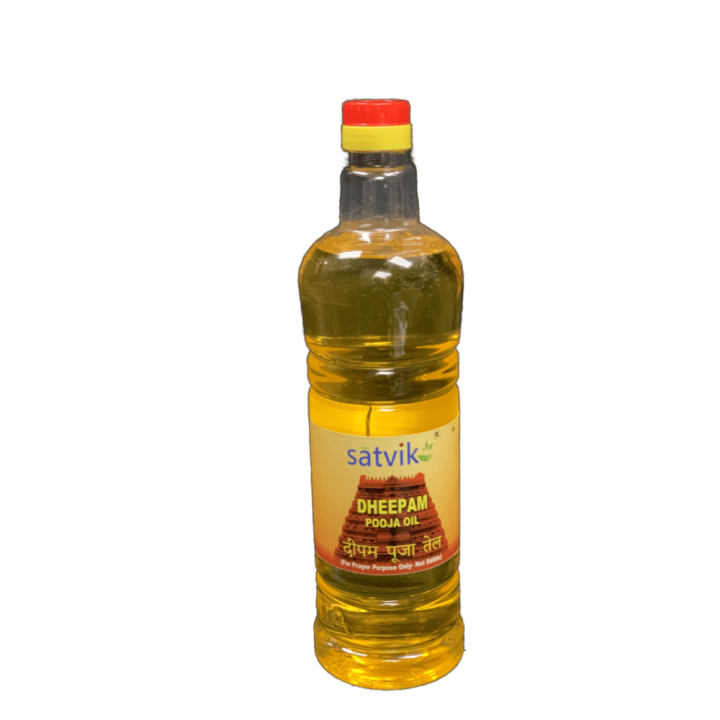 Satvik Dheepam Pooja Oil, Blend of 5 Oils, Lamp Oil for Prayer