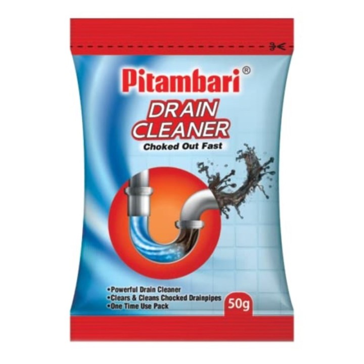 Pitambari Drain Cleaner Powder for Sink - - Pack of 6 50gm