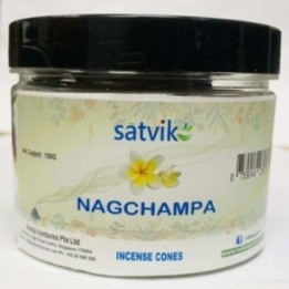 Satvik Nag Champa Incense Cones for Puja and Prayer 200g
