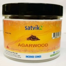 Satvik Agarwood Incense Cones for Puja and Prayer 200g