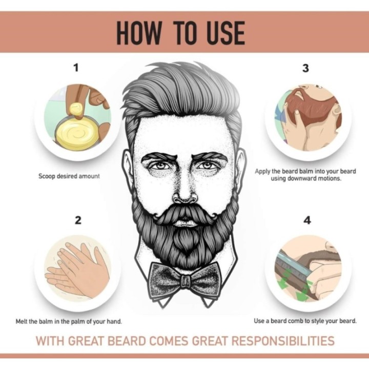 Cornells Men's Grooming Beard Balm, Woody Amber, Moisturizes