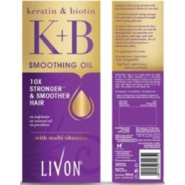 Livon Keratin & Biotin Smoothing Serum Oil for Stronger & Smoother