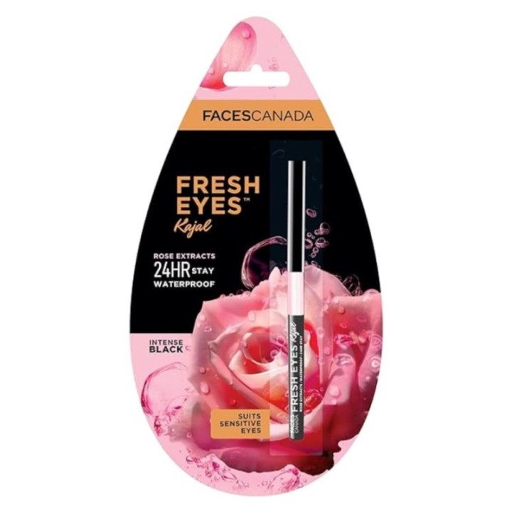 Faces Canada Fresh Eyes Kajal with Rose Extracts 24Hr Waterproof