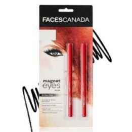 Facescanada Magneteyes Metallic Kajal Pencil - Black, (Pack