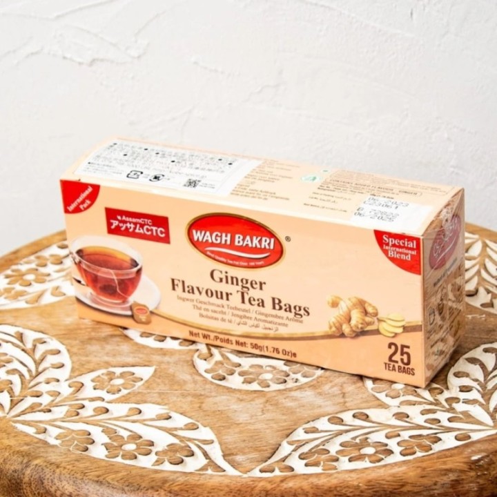 Wagh Bakri Ginger Chai Tea Bags, (25 Tea Bags) 50g