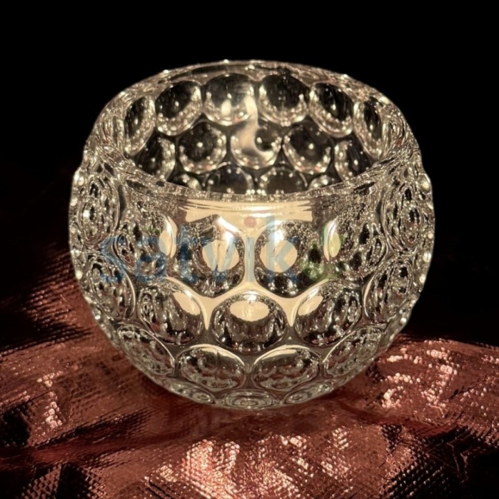 Satvik Glass Tea Light Candle Holder