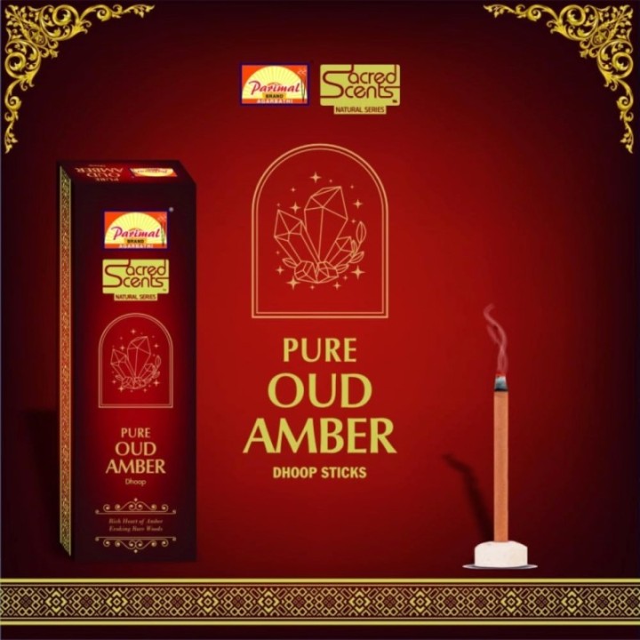 (Dhoop) Parimal Sacred Scents Oud Amber Dhoop Sticks with Dhoop